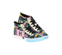 Adult Nightmare Before Christmas Sally Shoes | Officially Licensed Disney High Top Patchwork Women's Sneakers, Multicolor, 4 UK