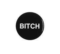 Adult Novelty “B*TCH” Pin Badge - Black & White Rude Button Badge for Jacket, Backpack & Lanyard | Funny Feminist/Sassy Lapel Pin | Secret Santa & Birthday Gift for Adults