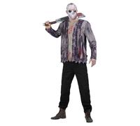 Adult Official Friday the 13th Jason Voorhee Halloween Fancy Dress Costume