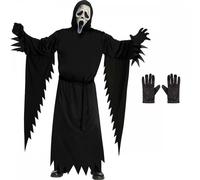 Adult Official Scream Ghost Face® AGED Costume + GLOVES Halloween Fancy Dress