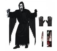 Adult Official Scream Ghost Face CLASSIC or AGED Halloween Fancy Dress One Size