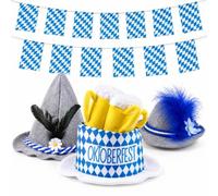 Adult Oktoberfest Bavarian Hat Bundle - Beer Stein, Seppel, Mini Hats