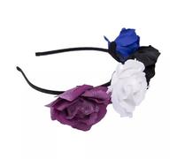 Adult or Kids Halloween 'Day of The Dead' Rose Flower Floral Festival Headband (Multicolour, One Size)