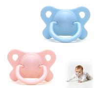 Adult Pacifier, 2 Pack XL Size Pacifiers for Adults, Blue and Pink Soothers, Comfortable Design for Relaxation, 5 x 3.4 cm Each, 11 x 7 cm Packaging