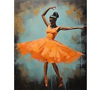 Adult Paint by Number Kits,African American Female Dancer,Elevate Your Creativity with Precision Numeric Brushstrokes,40x50cm,Without Frame