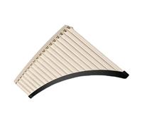 Adult Pan Flute Easy To Learn Pan Flute 16 18 Pipe C Key Instrument Straight Or Curved Playing Exercises(18 beige 2)