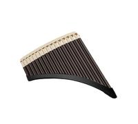 Adult Pan Flute Pan Flute 18 Pipes C Key Curved Pipe Beginner Professional Playing Instrument(16 brown)