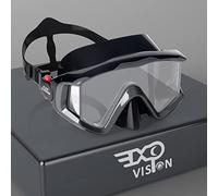 Adult Pano 3 Panoramic Scuba Diving Mask, Tempered Glass Snorkeling Dive Mask, Premium Swim Goggles With Nose Cover Snorkeling Gear for Snorkeling, Freediving, Swimming