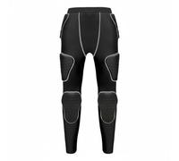 Adult Pants Padded Compression Padded Knee Compression Leggings EVA Cushioning Sports Gear Breathable Material Sweat Wicking Supportive, M, Black-grey Line