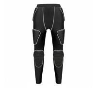 Adult Pants Padded Compression Padded Knee Compression Leggings EVA Cushioning Sports Gear Breathable Material Sweat Wicking Supportive, S, Black-grey Line