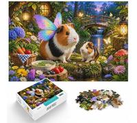Adult Paper Jigsaw Puzzle Guinea Pig Fairy Wings Garden 1000pcs (70x50cm) | For piece-by-piece progress, this adult jigsaw puzzle with 1000 pieces fits naturally into relaxed home leisure.