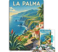 Adult Paper Jigsaw Puzzle La Palma Coastal Landscape 1000pcs (70x50cm) | For a festive gift with screen-free appeal: 1000-piece jigsaw puzzle for adults fits long December evenings.