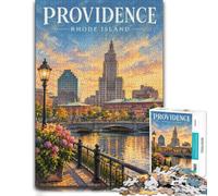 Adult Paper Jigsaw Puzzle Providence 1000pcs (52x38cm) | For shared winter evenings, this adult jigsaw puzzle with 1000 pieces makes an engaging choice for festive family downtime.