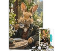 Adult Paper Jigsaw Puzzle Rabbit Tea Garden 1000pcs (70x50cm) | For puzzle lovers in winter: Adult jigsaw puzzle with 1000 pieces turns winter downtime into puzzle time.