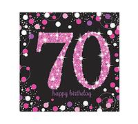 Adult Pink Celebration 70th Birthday Luncheon Napkins