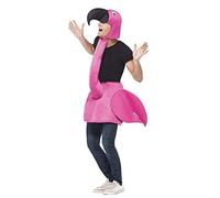 Smiffys Flamingo Costume, Pink with Hooded Tabard, Party Animals Fancy Dress, Animal Dress Up Costumes