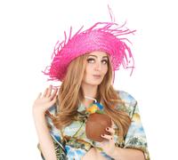 Adult pink Hawaiian hat