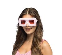 Adult Pink Plush Party Glasses
