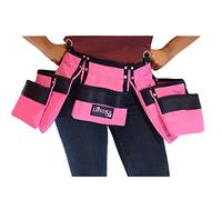 (Adult) - Pink Tool Belt For Women. Keep Your Gardening and Home Improvement Tools Within Hands Reach. Ladies Stylish Belt W/Pouches Carry Your Supplies W/You. Use It For Leisure Or Take It To Work (Adult)