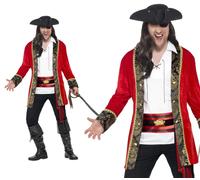 Smiffys Curves Pirate Captain Costume, Red (Size L)
