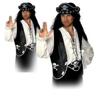 Adult Pirate Instant Kit 3 pc Caribbean Buccaneer Unisex Fancy Dress Costume