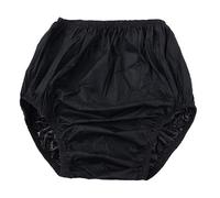 Adult Plastic Diaper Cover, Waterproof Underwear, Diaper Pants Comfortable and Elastic Training Pants for Potty Training, Incontinence Underwear for Elder Black,XL