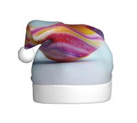Adult plush Christmas hat MJHKXLJ Colorful donuts Printed with soft touch for Christmas party