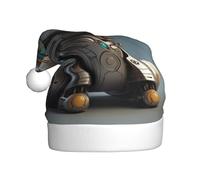Adult plush Christmas hat MJHKXLJ Cute mechanical cat Printed with soft touch for Christmas party