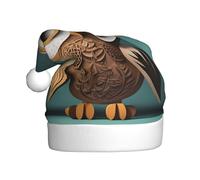 Adult plush Christmas hat MJHKXLJ Cute owls Printed with soft touch for Christmas party