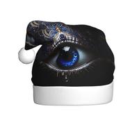 Adult plush Christmas hat MJHKXLJ Evil eye Printed with soft touch for Christmas party