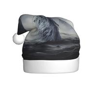 Adult plush Christmas hat MJHKXLJ Ghost by the dead tree Printed with soft touch for Christmas party