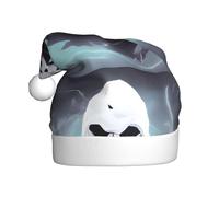 Adult plush Christmas hat MJHKXLJ Ghost swarm Printed with soft touch for Christmas party