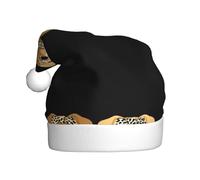 Adult plush Christmas hat MJHKXLJ Leopard print bandana puppy Printed with soft touch for Christmas party