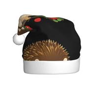 Adult plush Christmas hat MJHKXLJ Little Hedgehog Orchard Printed with soft touch for Christmas party