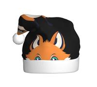 Adult plush Christmas hat MJHKXLJ Little Red Flower Mushroom Fox Printed with soft touch for Christmas party