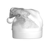 Adult plush Christmas hat MJHKXLJ Scribbled lines Printed with soft touch for Christmas party