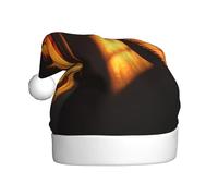 Adult plush Christmas hat MJHKXLJ Strings Light and Shadow Printed with soft touch for Christmas party
