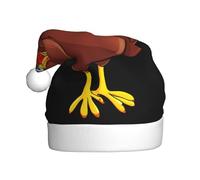 Adult plush Christmas hat MJHKXLJ Turkey with cherries on its back Printed with soft touch for Christmas party