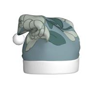 Adult plush Christmas hat MJHKXLJ White Bauhinia Printed with soft touch for Christmas party