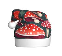 Adult plush Christmas hat MJHKXLJ wild mushroom Printed with soft touch for Christmas party