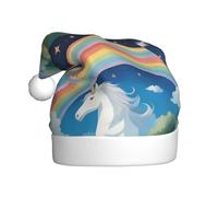 Adult plush Christmas hat WHJSHOP a beautiful unicorns Pattern soft and comfortable for parties dances Halloween