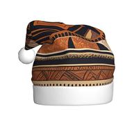Adult plush Christmas hat WHJSHOP African National Patterns Pattern soft and comfortable for parties dances Halloween