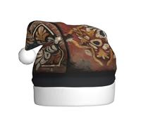 Adult plush Christmas hat WHJSHOP Ancient tiles Pattern soft and comfortable for parties dances Halloween