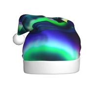 Adult plush Christmas hat WHJSHOP Aurora in the Night Sky Picture soft and comfortable for parties dances Halloween
