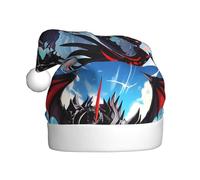 Adult plush Christmas hat WHJSHOP Black Dragon Turning Picture soft and comfortable for parties dances Halloween