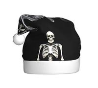 Adult plush Christmas hat WHJSHOP Cool motorcycle skeleton Picture soft and comfortable for parties dances Halloween