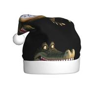 Adult plush Christmas hat WHJSHOP Crocodile holding clock Picture soft and comfortable for parties dances Halloween
