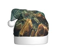Adult plush Christmas hat WHJSHOP Crystal clear lake water Pattern with soft touch for Christmas party