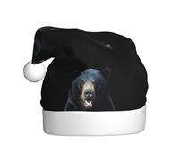 Adult plush Christmas hat WHJSHOP Cute big black bear Picture soft and comfortable for parties dances Halloween