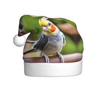 Adult plush Christmas hat WHJSHOP Cute Cockatiel Picture soft and comfortable for parties dances Halloween